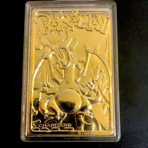 23 karat gold Pokémon playing card Charizard 1999
